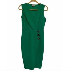 Asos green wrap dress